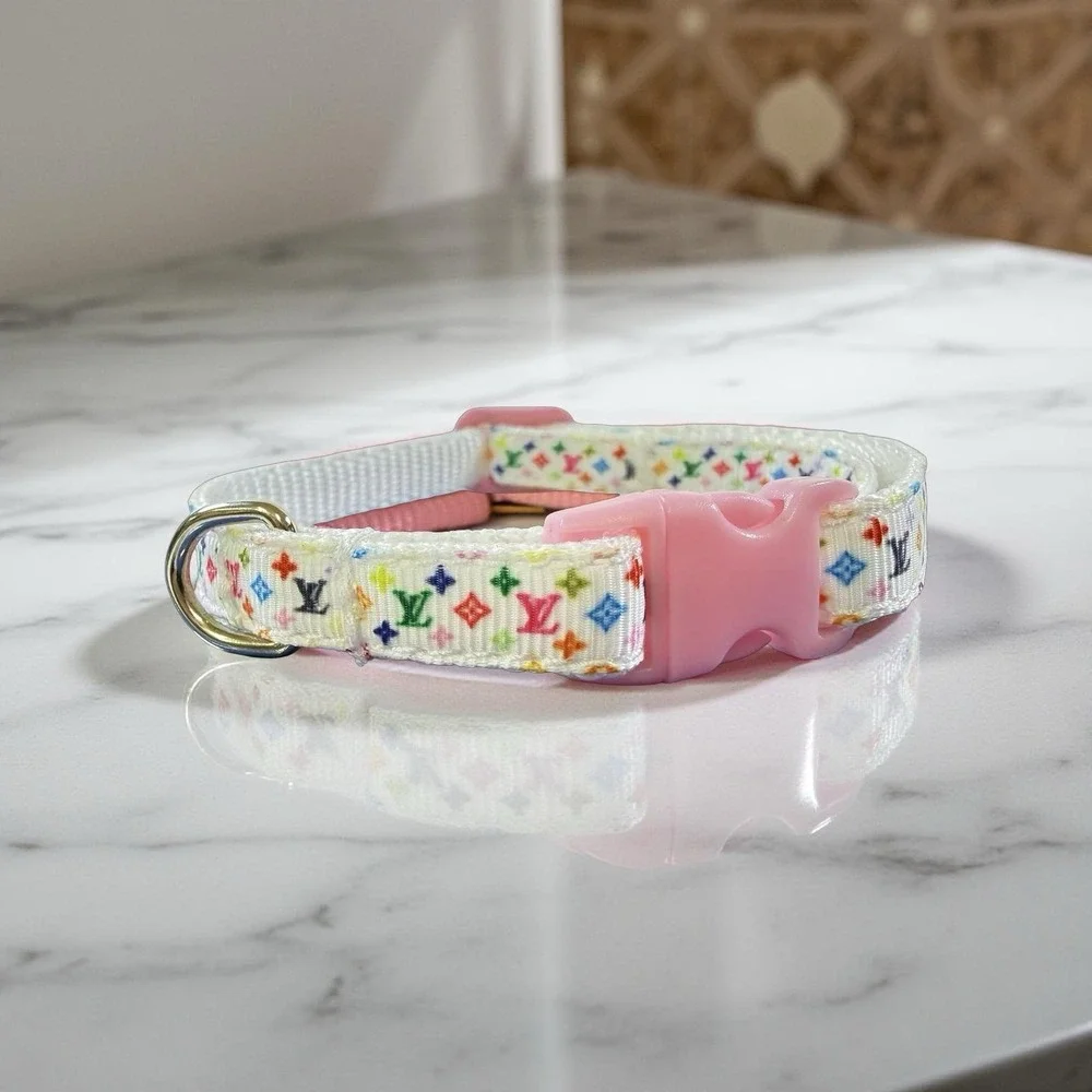 Designer Cat Collar, Pink XS, Very Cute, Unique Design